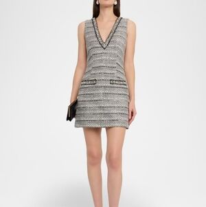 Big Sale! Veronica Beard Odele Jeweled Tweed Mini Dress